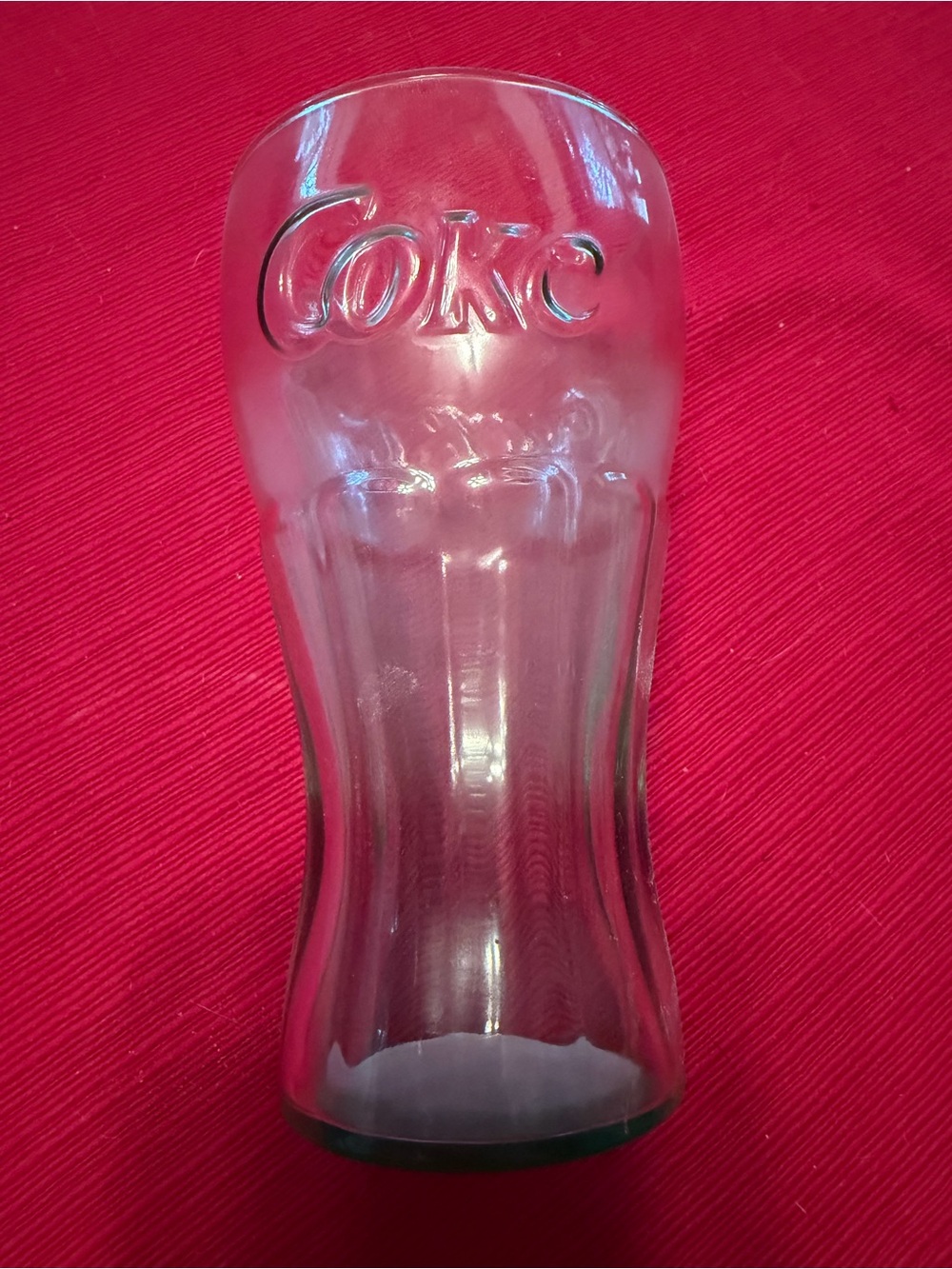 Coca-Cola Clear Glass with Embossed Coke Logo